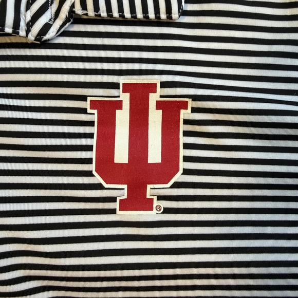 Top of the World Indiana Hoosiers IU Logo Black & White Golf Polo Mens XL - Picture 2 of 3